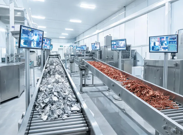 Recycled aluminum and copper process technology